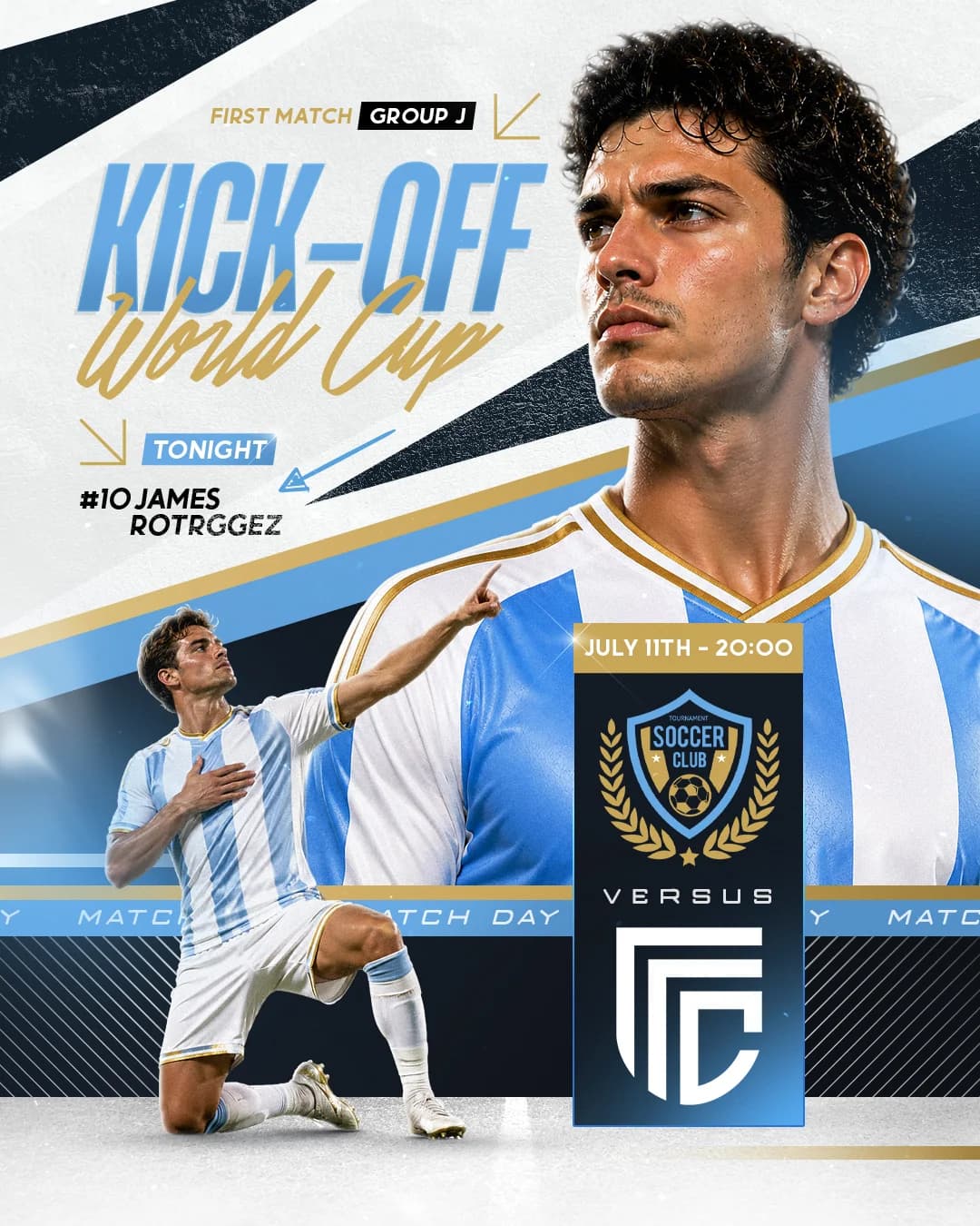 World Cup Argentine Theme Instagram Post Template 1