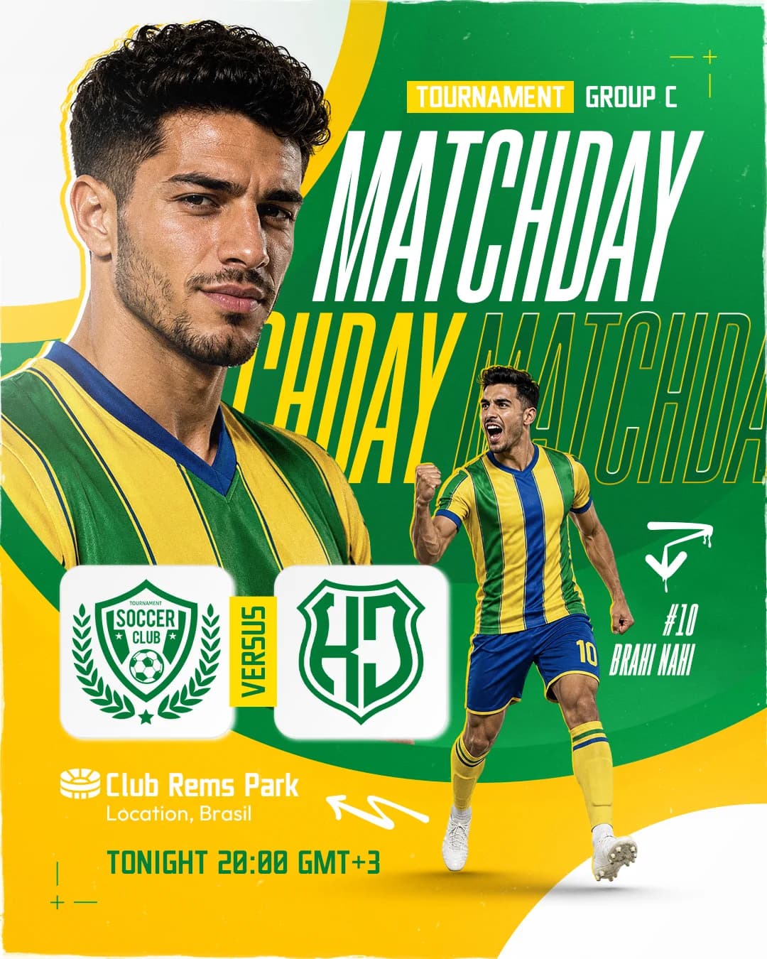 World Cup Brasil Theme Instagram Post Template 1