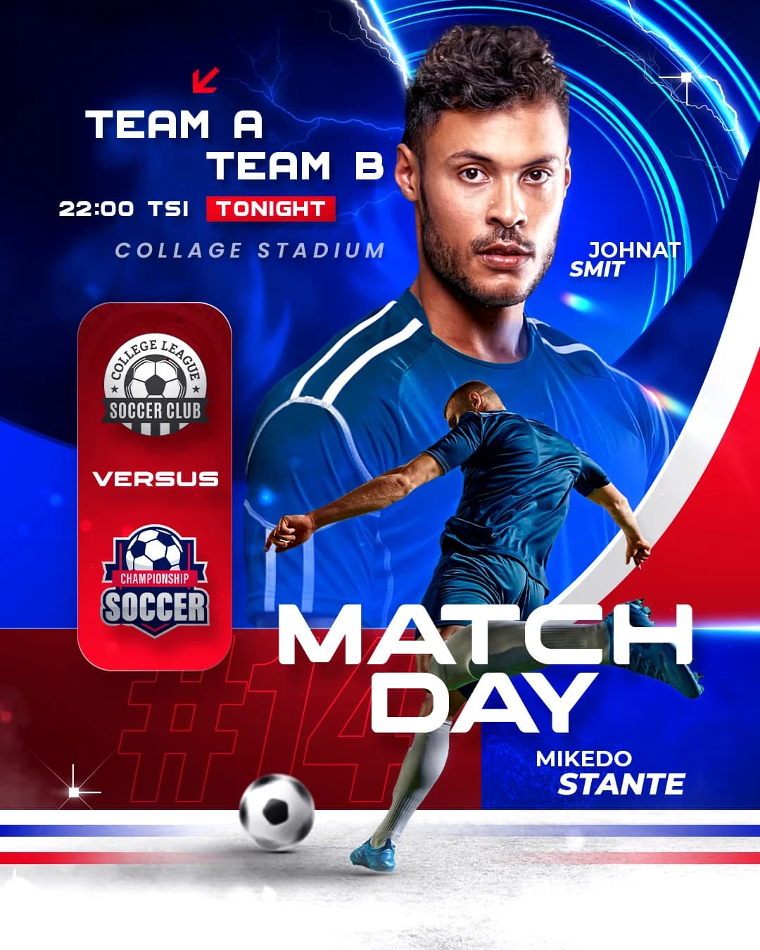 Football Team Instagram Social Media Template Kit cover