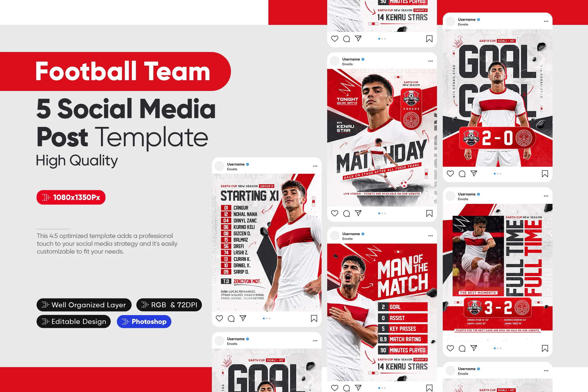 World Cup Turkiye Theme Instagram Post Template